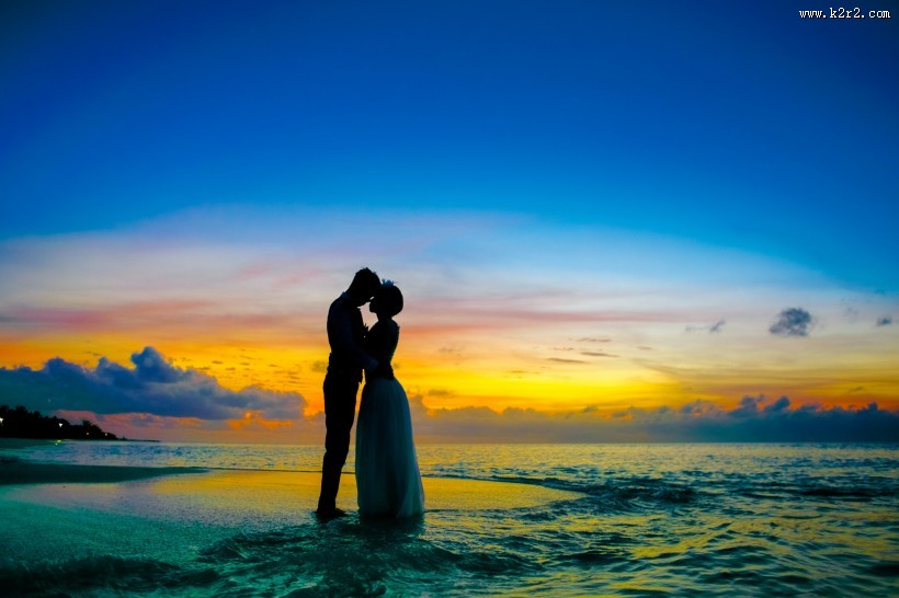 情侣剪影图片大全