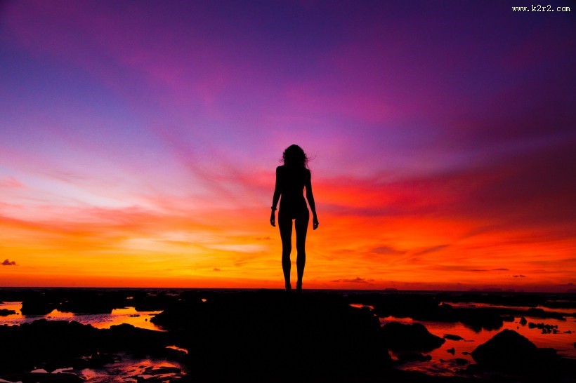 女人的人影轮廓图片