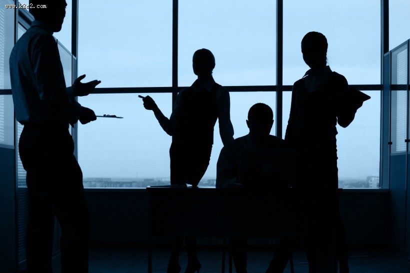 商务团队剪影图片