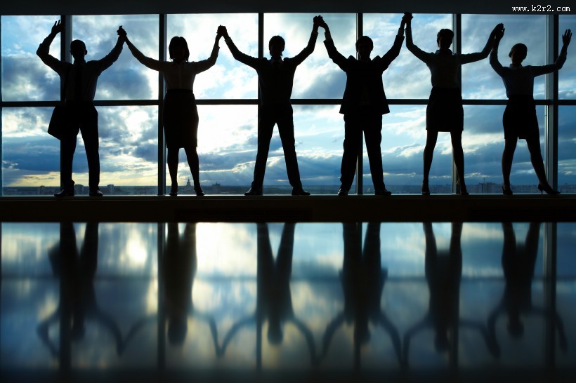 商务团队剪影图片