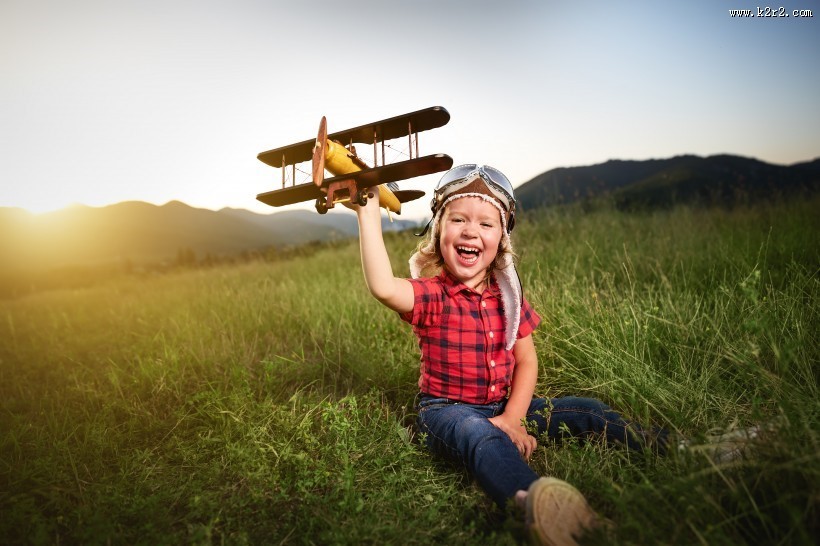 儿童幻想飞行员航空梦想家图片