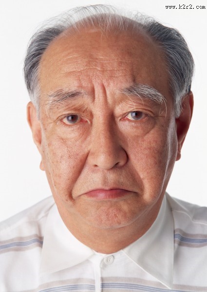 开朗的爷爷特写图片