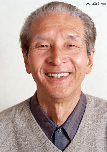 开朗的爷爷特写图片