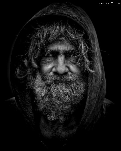 流浪者人物特写图片