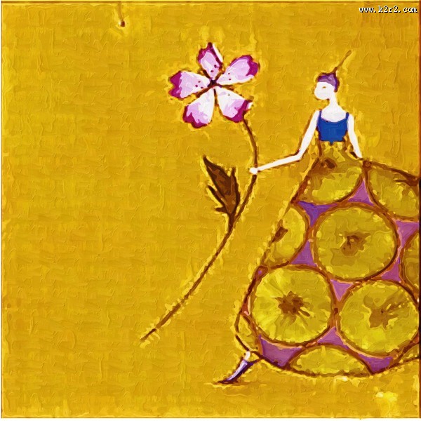 抽象人物油画图片