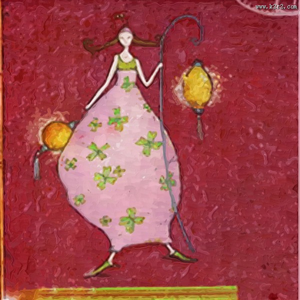 抽象人物油画图片