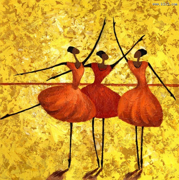 抽象人物油画图片