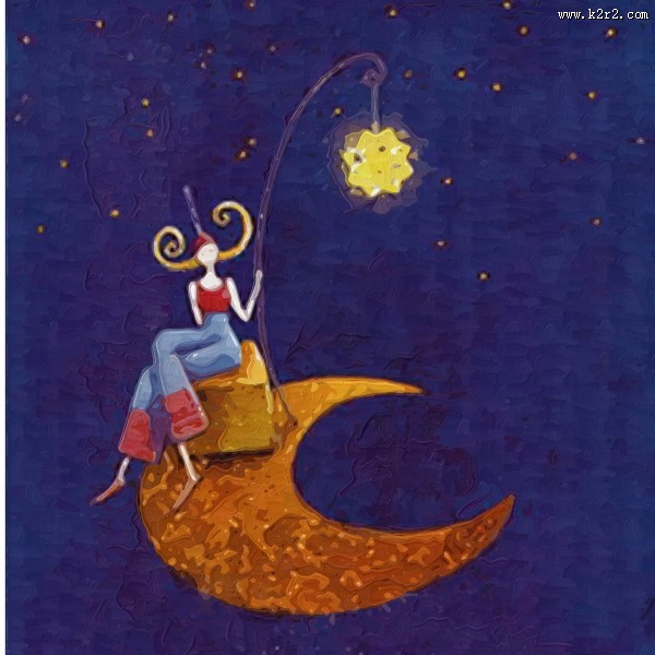 抽象人物油画图片