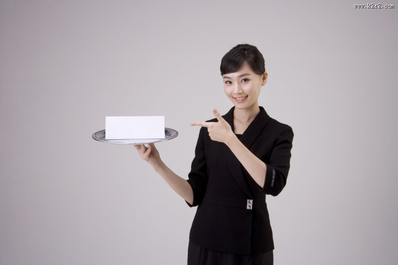 西餐厅服务员图片