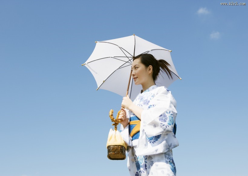 夏日里打伞的日本女人图片大全