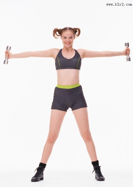 女性哑铃运动图片