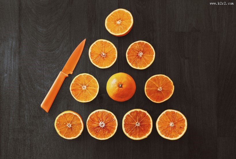 切开的橙子图片大全