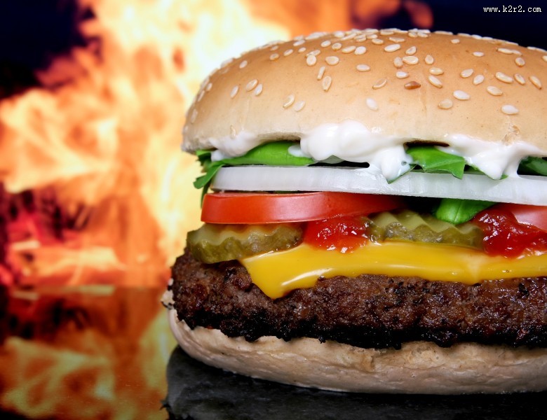 美味可口的汉堡包图片