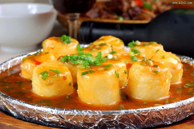 美味可口的红烧日本豆腐图片