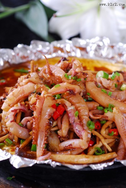 味道超棒的铁板鱿鱼须图片