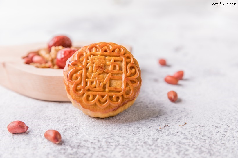 中秋五仁月饼图片