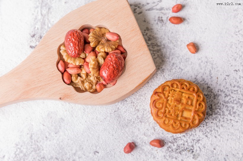 中秋五仁月饼图片