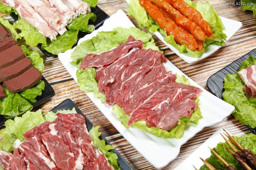 美味火锅肉片图片