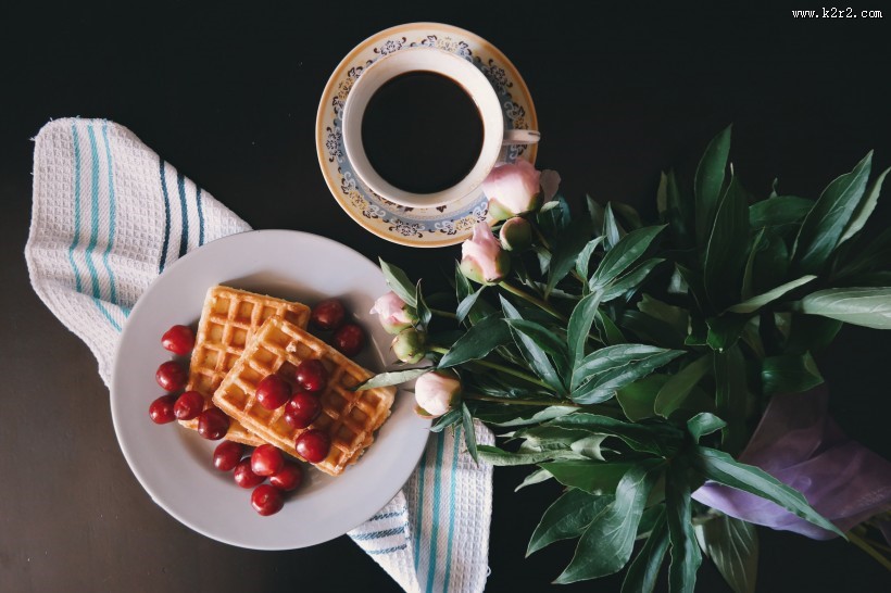 松软美味的华夫饼图片