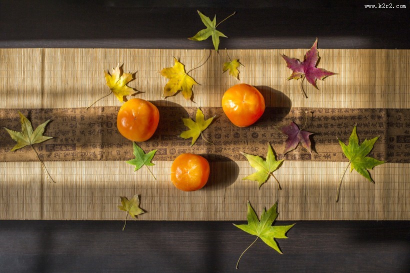 火红的柿子图片