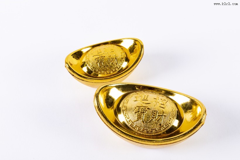 新春金色的元宝图片