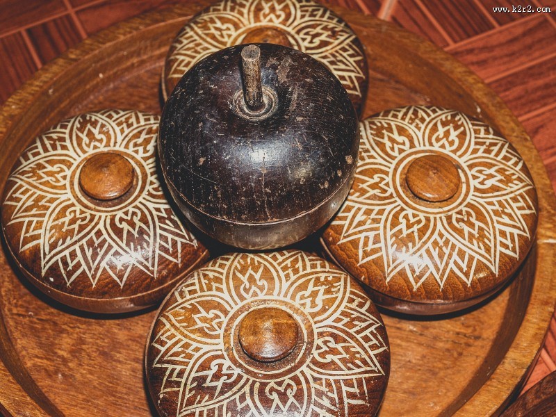 精美的木碗图片