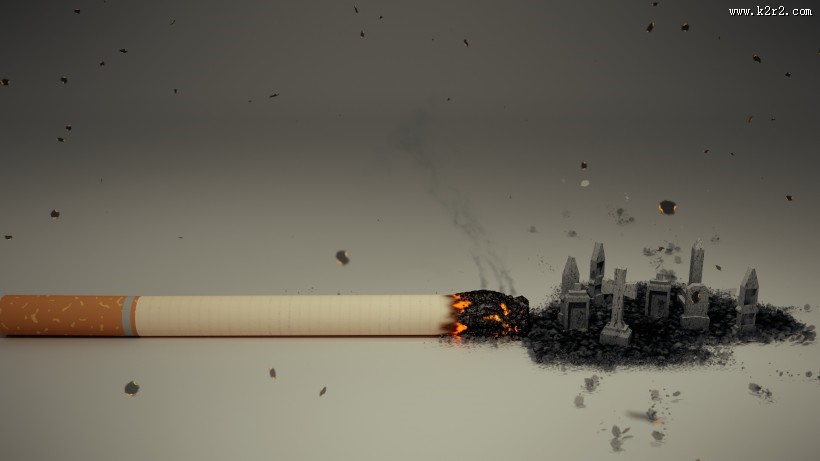 点着的香烟图片大全