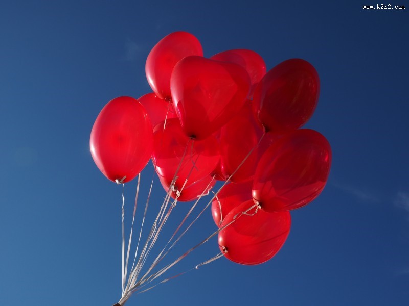 心形红气球图片大全