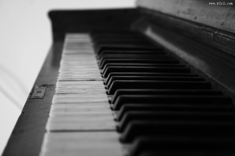 钢琴的黑白键盘图片大全