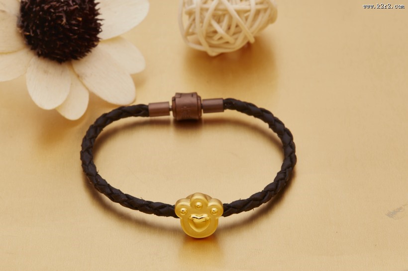 吉祥如意的黄金手串图片