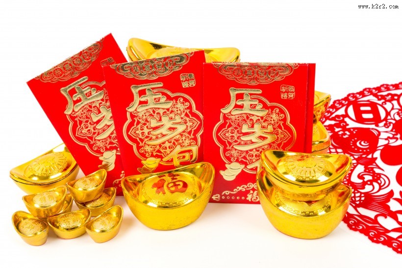 喜庆诱人的金元宝图片