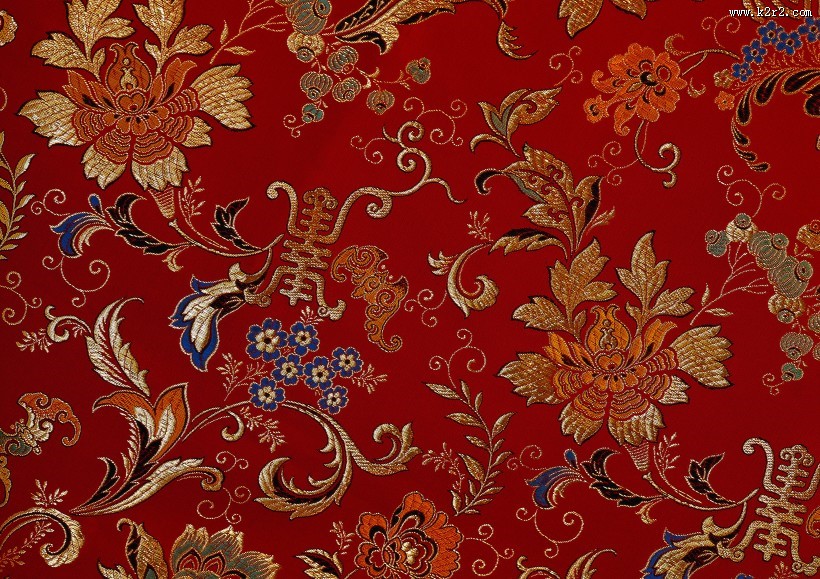 中国丝绸花纹图片
