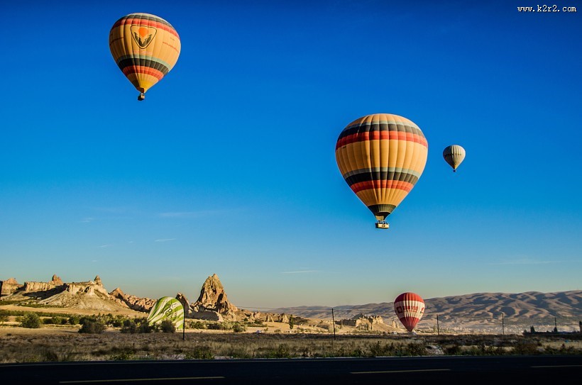 五彩热气球图片大全