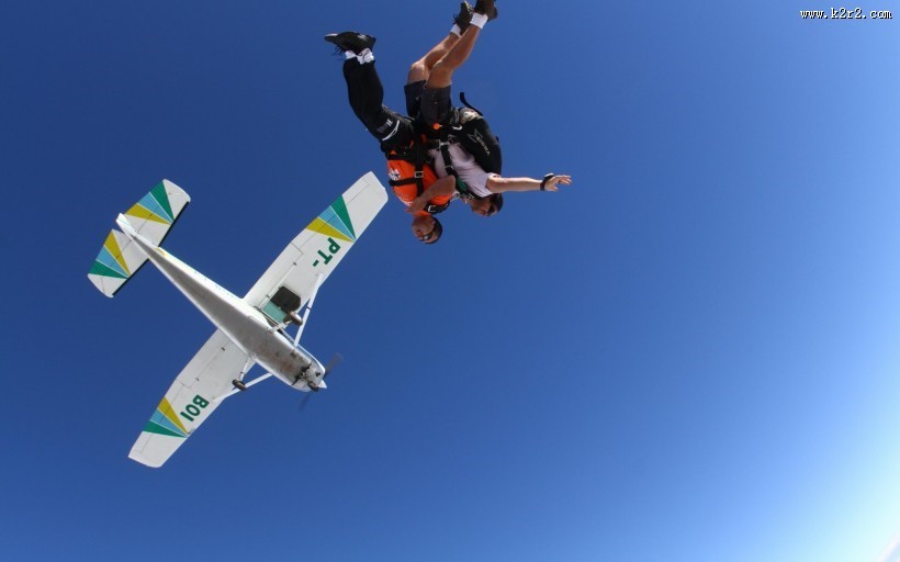 高空极限跳伞图片