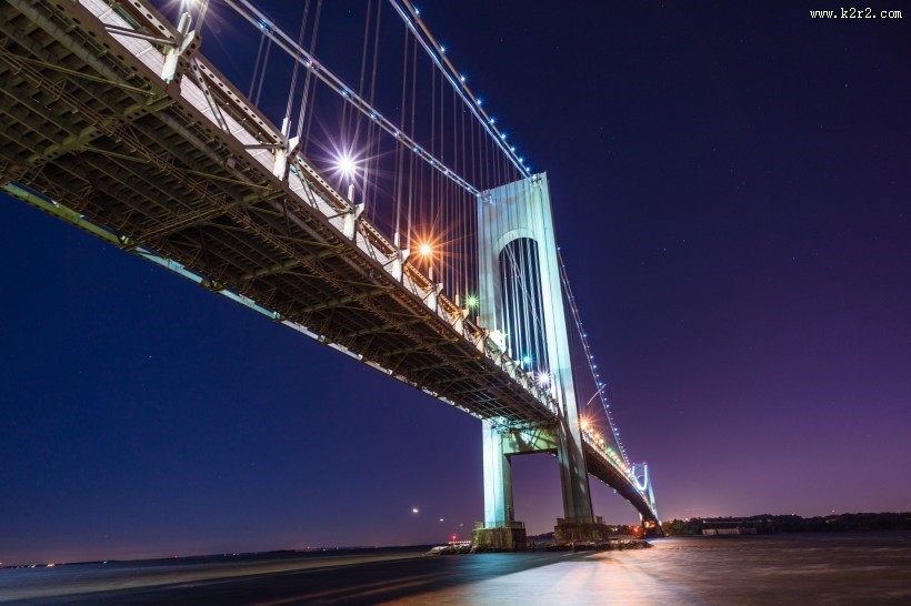 高架大桥美丽夜景图片