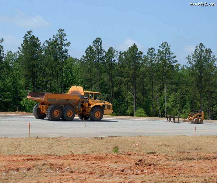 挖掘机施工作业图片