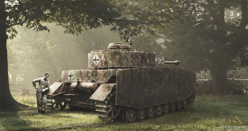 军事题材绘画-坦克图片