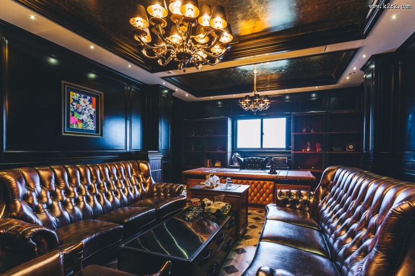 高档品酒室设计图片