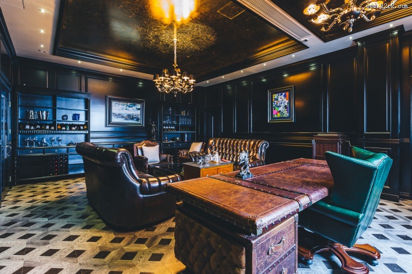 高档品酒室设计图片