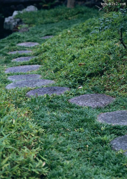 日式庭院小石路图片