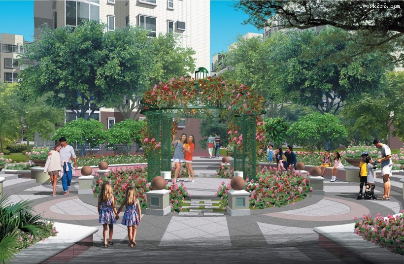 3D住宅小区设计图片