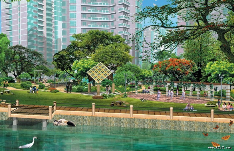 3D住宅小区设计图片