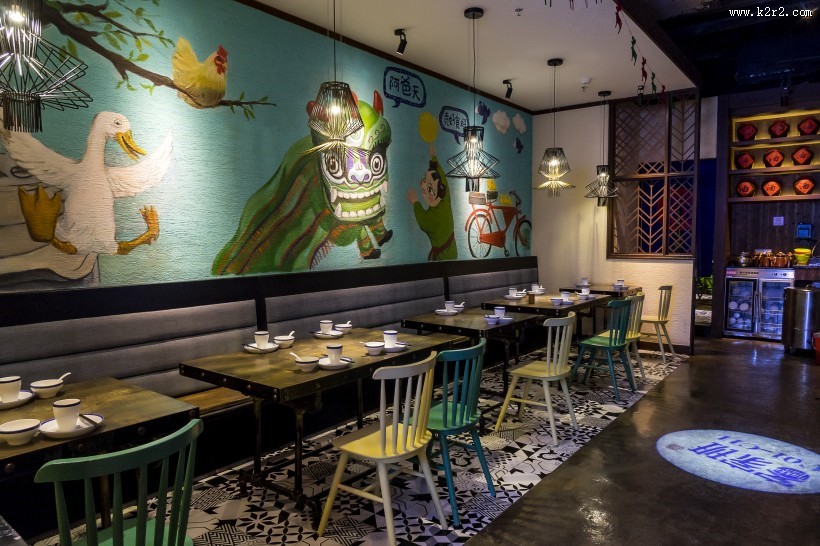 美食餐饮内部装修图片