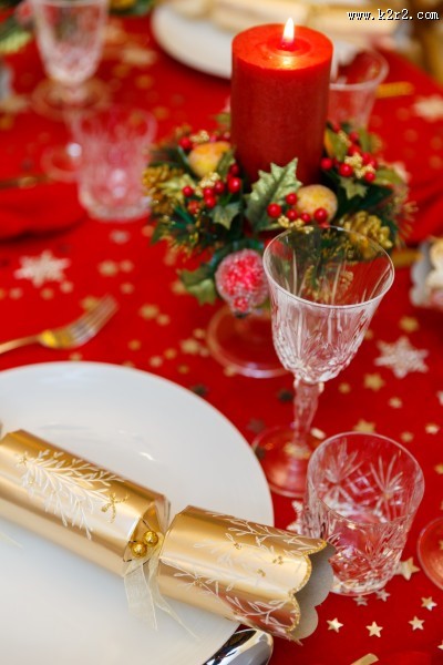 圣诞节餐桌装饰图片