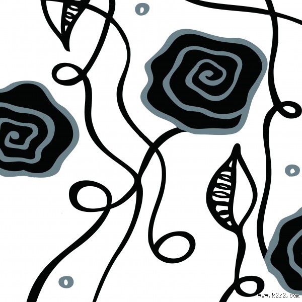 喜庆红色花朵三联画图片