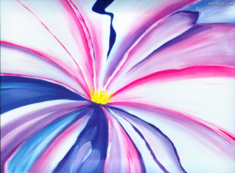 油画花朵三联画图片