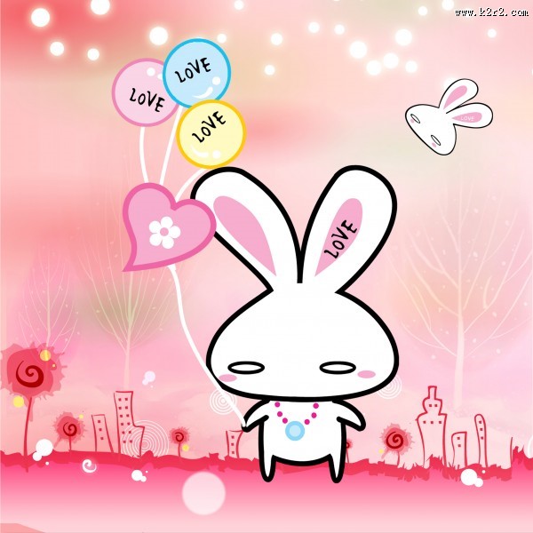 可爱卡通三联画图片