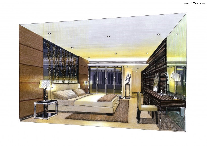 峰境12栋B手绘透视图片大全