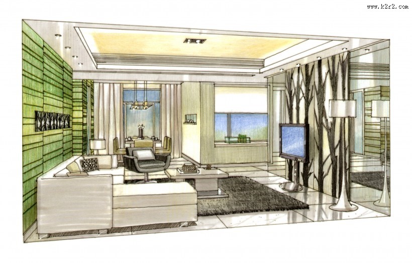 珠海棕榈海岸项目手绘稿3图片