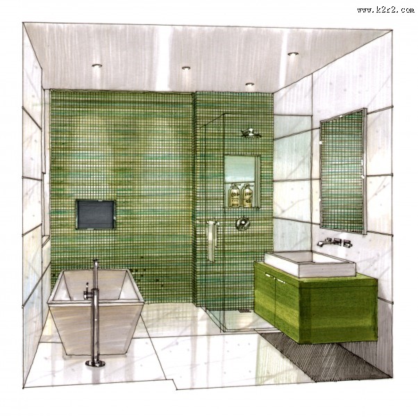 珠海棕榈海岸项目手绘稿3图片